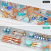 WOWBOX 6 Pack Clear Drawer Organizer Set, Acrylic Drawer Storage Trays, Storage Bins for Makeup, Cosmetics, Jewelries, Utensils, Gadgets, Office