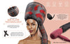 ELEGANTY Soft Bonnet Hood Hairdryer Attachment with Headband that Reduces Heat Around Ears and Neck to Enjoy Long Sessions - Used for Hair Styling, Deep Conditioning and Hair Drying (Black)