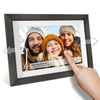 Frameo 10.1 inch Digital Picture Frame WiFi 32GB Smart Digital Photo Frame Wood IPS HD 1280 * 800 1080P Touch Screen Auto-Rotate Easy Setup to use Free Share Photos and Videos Anywhere