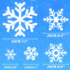 Tuzuaol 110 PCS Extra Large Snowflake Christmas Window Clings Decals for Glass Giant White Snowflake Window Decorations Xmas Snowflake Stickers Winter Wonderland Party Supplies Decor