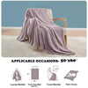 NEWCOSPLAY Super Soft Throw Blanket Light Purple Premium Silky Flannel Fleece Leaves Pattern Lightweight Bed Blanket All Season Use (Light Purple, Throw(50