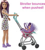 Barbie Skipper Babysitters Inc Playset with Doll, Stroller, Baby Doll & 5 Accessories, Remove Stroller Seat for Carrier