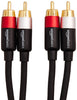 Amazon Basics 2 RCA Audio Cable for Stereo Speaker or Subwoofer with Gold-Plated Plugs, 4 Foot, Black