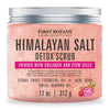 Himalayan Salt Body Scrub with Collagen and Stem Cells - Natural Exfoliating Salt Scrub & Body and Face Souffle helps with Moisturizing Skin, Acne, Cellulite, Dead Skin Scars, Wrinkles (11 oz)