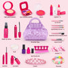 Pretend Makeup for Toddlers - BTEC Fake Makeup Set for Kids, Play Makeup Kit for Little Girls Age 2 3 4 5 6, Kids Makeup Kit for Girl with Princess Purse (24 Pack)