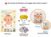 ADJOY Pin the Pacifier on the Baby Game - Baby Shower Party Favors and Game - Pin the Dummy on the Baby Game