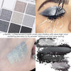 evpct 9 Colors Black Smokey Grey Gray Silver Glitter Shimmer Eye Shadow Makeup Palette Pigmented Black Matte Metallic Eyeshadow Makeup Palette sombra negra para ojos para ojos brillantes