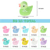 Tindobewan 50 PCS Tiny Ducks Glow in The Dark Mini Resin Ducks Miniature Duck Figures Ornament for Craft, Dollhouse, Slime,Landscape, Home Decorations(Luminous Tiny Ducks 10 Colors)