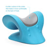 Comfortable Neck Stretcher for Neck Pain Relief, Neck and Shoulder Relaxer Cervical Neck Traction Device for TMJ Pain Relief and Muscle Relax, Cervical Spine Alignment Chiropractic Pillow (Blue)