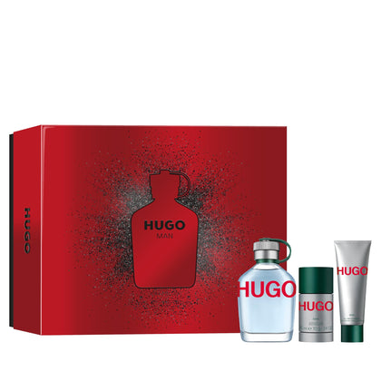 Hugo Boss Man Eau De Toilette for Men - Notes of Green Apple and Fir Balsam - Three Piece Holiday Set