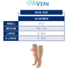 NuVein Sheer Compression Stockings for Women, 8-15 mmHg Support, Light Denier, Knee High, Closed Toe, Beige, Large