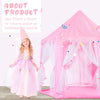 Rettebovon Princess Castle Tents Kids' Fairy Play Tents Girls Toys Hexagon Playhouse with Star Lights Toys for Children Indoor or Outdoor Game Girls Gift