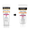 Neutrogena Clear Face Liquid Sunscreen for Acne-Prone Skin, Broad Spectrum SPF 30 Sunscreen Lotion with Helioplex, Oxybenzone-Free, Oil-Free, Fragrance-Free; Non-Comedogenic, 3 fl. oz