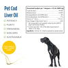 Nordic Naturals Pet Cod Liver Oil, Unflavored - 16 oz - 1104 mg Omega-3 Per Teaspoon - Fish Oil for Dogs with EPA & DHA - Promotes Skin, Coat, Joint, & Immune Health