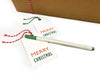 K-Kraft Tags for Gift Wrapping and Labeling (Xmas on White Kraft 25 PCS)