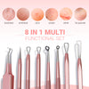 MelodySusie Blackhead Remover Pimple Popper Tool Kit - Professional Extractor for Nose and Face, Stainless Comedone, Blemish Whitehead Popping with Portable Metal Case.