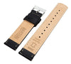 BARTON WATCH BANDS Quick Release Top Grain Leather Watch Band Strap, Black Leather/Black Stitching, 20mm