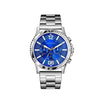 Bulova Men's Sport Chronograph Quartz Silver Tone Stainless Steel Watch, Blue Dial Style: 43A145