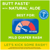 Boudreaux's Butt Paste with Natural Aloe Diaper Rash Cream, Ointment for Baby, 4 oz Tube, 2 Pack
