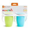 Munchkin® Miracle® 360 Trainer Sippy Cup with Handles, Spill Proof, 7 Ounce, 2 Pack, Green/Blue