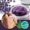 Lavender Oil Body Scrub Exfoliator with Shea Butter, Collagen, Stem Cells, Grapefruit Oil - Natural Exfoliating Salt Scrub & Body and Face Souffle helps with Moisturizing Skin, Acne, Cellulite, Dead Skin Scars, Wrinkles - 11 oz