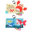 Fish Baby Books Toys, Touch and Feel Cloth Soft Crinkle Books for Babies,Toddlers Infant Kids Activity Early Education Toys, Shark Tails Teething Toys Teether Ring, Baby Book Octopus,Ocean Sea Animal