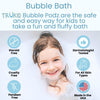 TruKid Bubble Podz Bubble Bath for Baby & Kids, NEA-Accepted for Eczema, Gentle Refreshing Colloidal Oatmeal Bath Bomb for Sensitive Skin, pH Balance 7 for Eye Sensitivity, Unscented (10 Podz)