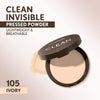 Covergirl Clean Invisible Pressed Powder, Lightweight, Breathable, Vegan Formula, Ivory 105, 0.38oz