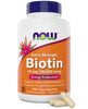 NOW Foods Extra Strength Biotin 10000mcg / 10 mg - 200 Count - Hair, Skin, Nail - Supplement for Men and Women - B7 Vitamin - Vegetarian, Vegan, Non-GMO