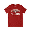 FOCO San Francisco 49ers Arched Wordmark Primary Color T-Shirt - X-Large