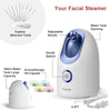 Newbealer Facial Steamer, Mini Aroma Face Steamer, Nano Ionic Hot Mist Face Humidifier for Facial Deep Cleaning, Home Sauna Spa Sprayer with 9 Pieces Acne Remover Kit (Blue, 160 ml)