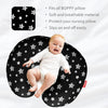 Nursing Pillow Cover Black with Star Print for Baby Boys, Snug Fits Boppy Nursing Pillows, Soft Breastfeeding Nursing Pillow Slipcovers, for Breastfeeding Moms