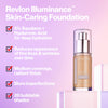 Revlon Illuminance Skin-Caring Liquid Foundation, Hyaluronic Acid, Hydrating and Nourishing Formula with Medium Coverage, 201 Creamy Natural (Pack of 1)