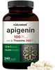 NatureBell Apigenin 100mg with L-Theanine, 240 Capsules (50mg Apigenin Per Capsule) - Extra Strength Sleep & Relaxation Supplement - Bioflavonoid, Antioxidant, & Amino Acid Complex - Non-GMO