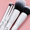 ZAMEL Makeup Brushes 16Pcs White Premium Bristles Makeup Brush Set, Full Face Travel Make up Brushes Set with Case , Synthetic Eyeshadow Concealer Eyeliner Eyebrow Blending Highlight Brush.