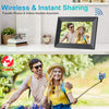 Frameo 10.1 Inch WiFi Digital Picture Frame with 1280 * 800P IPS Touch Screen HD Disply,Built-in 16GB Storage,Video Clips and Slide Show,Send Photos Instantly from Anywhere with via Free APP