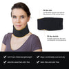 Soft Foam Neck Brace Universal Cervical Collar, Adjustable Support Brace for Sleeping - Relieves Pain and Spine Pressure, Neck Collar After Whiplash or Injury (Black, 3