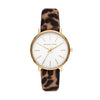 Michael Kors Women's Pyper Gold-Tone Stainless Steel and Cheetah Print Leather Band Watch (Model: MK4751)