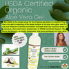 DEW ME DAILY USDA Certified Organic Aloe Vera Gel The ONLY Coconut Infused Organic Aloe on the Market 12 oz.