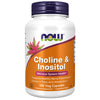 NOW Supplements, Choline & Inositol 500 mg, Healthy Nerve Transmission, Nervous System Health, 100 Capsules