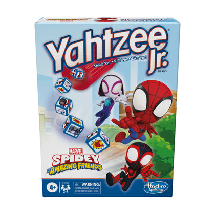 Hasbro Gaming Yahtzee Jr. Marvel Spidey and His Amazing Friends Edition Board Game for Kids Ages 4 and Up (Amazon Exclusive)