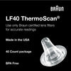 Braun ThermoScan Lens Filters for Ear Thermometer, 40 Count Disposable Thermometer Covers, Works with Braun ThermoScan Thermometers, LF40US01, Plastic