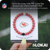 Lokai Silicone Beaded Bracelet for Men & Women, NFL Football Collection - Kansas City Chiefs, Red Logo, Medium - Silicone Jewelry Fashion Bracelet Slides-On for Comfortable Fit