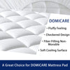 DOMICARE Queen Size Mattress Pad Cover Quilted Fitted Mattress Protector with Deep Pocket (8-21Inch), Cooling Mattress Topper Pillow Top-White