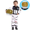 Spooktacular Creations Astronaut Costume with Helmet for Kids, Space Suit, Jumpsuit for Halloween Boys Girls Pretend Role Play Dress Up (White)-S