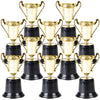 Gold Award Trophy Cups - Pack of 12 Bulk - 5 Inch Plastic Gold Trophies for Party Favors, Props, Rewards, Winning Prizes, Competitions for Kids and Adults by Bedwina