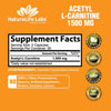 Acetyl L-Carnitine 1,500 mg High Potency Supports Natural Energy Production, Sports Nutrition, Supports Memory/Focus - 100 Veggie Capsules (Expiry -9/30/2025)