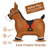 INPANY Bouncy Horse Hopper- Brown Inflatable Jumping Horse, Ride on Rubber Bouncing Animal Toys for Kids/Toddlers/Children/Boys/Girls (Pump Included)