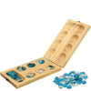 Wooden Mancala Board Game Set - Portable and Educational Two-Player Strategy Game for Family Fun and Relaxation