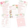 Printed Party Baby Shower Kit, Double Sided Floral Theme, 5 Games and Activities (50 Guest)